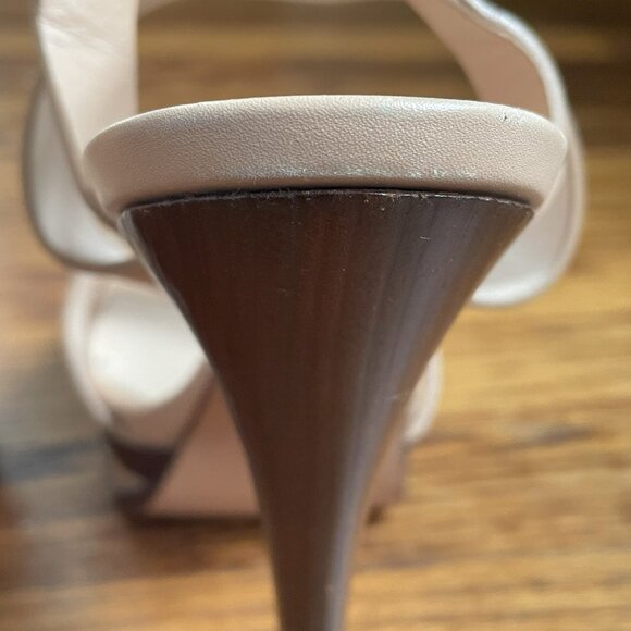 Casadei Tan and Brown Platform Sandals, US 10 - Picture 15 of 16